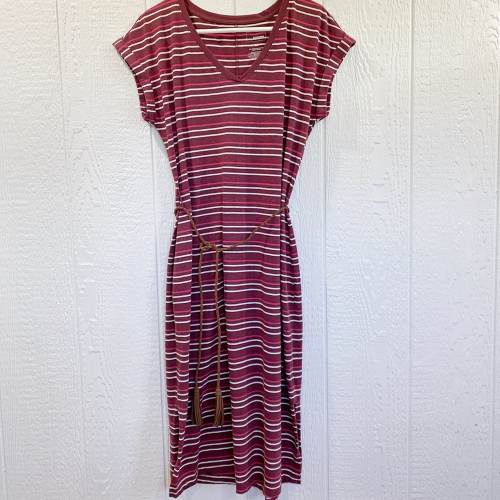 Sonoma T shirt Dress with Belt, Striped T shirt Dress,